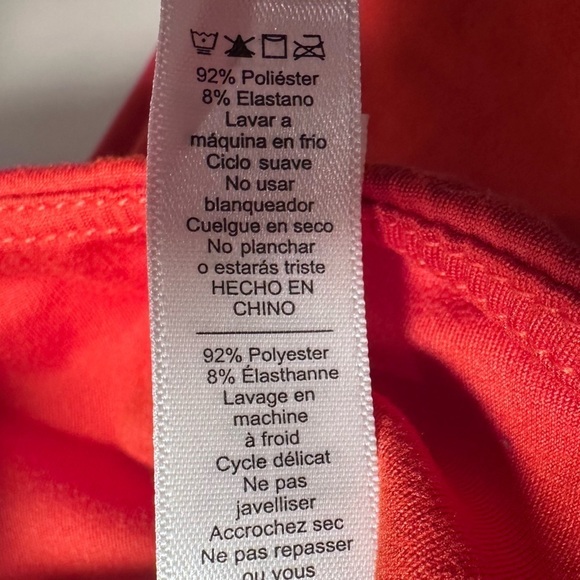 NWT LulaRoe OS Soft Leggings One Size 2-10 Small-Large Vibrant Fire Red/Orange - Picture 8 of 9